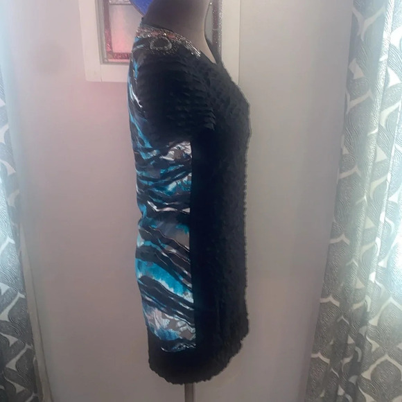 Custo Barcelona Lowxury velvet beaded mini dress - Picture 4 of 10